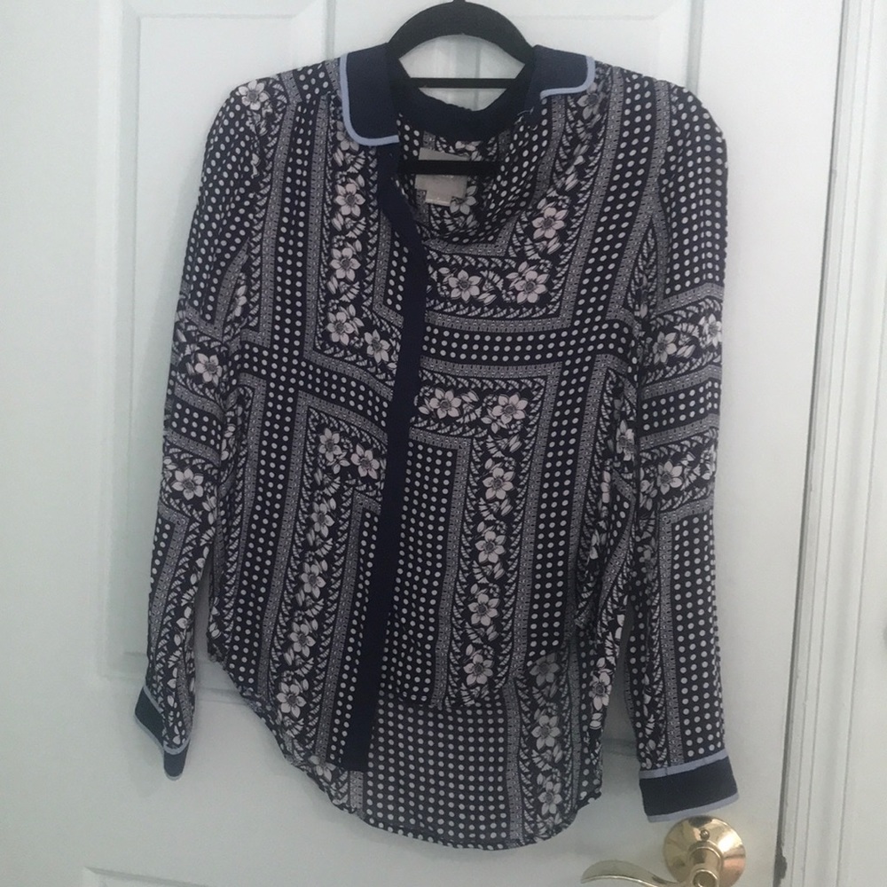 Asymmetrical Patterned Blouse